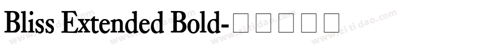 Bliss Extended Bold字体转换